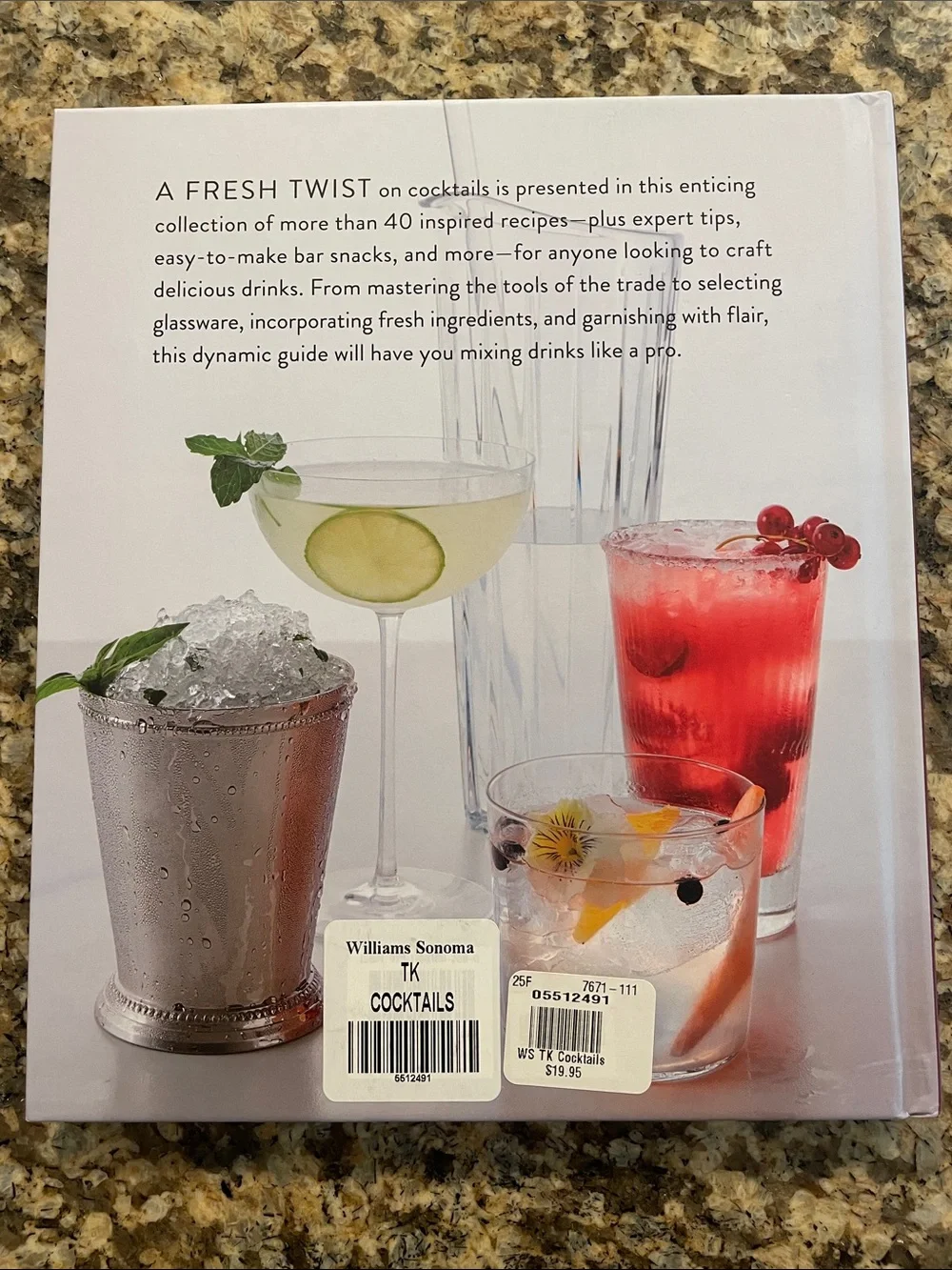 Williams Sonoma Cocktail Book — Pink, Orange & Yellow Cover